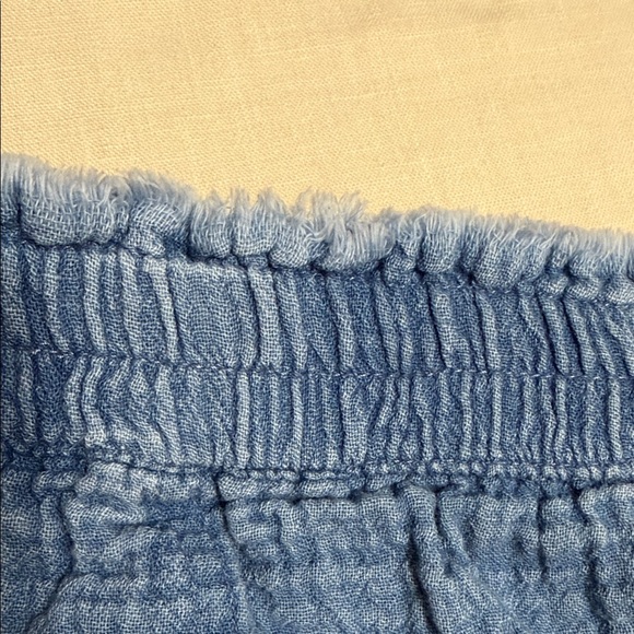 Aerie High Waist Blue Gauzy Shorts, Size XL - Picture 5 of 12